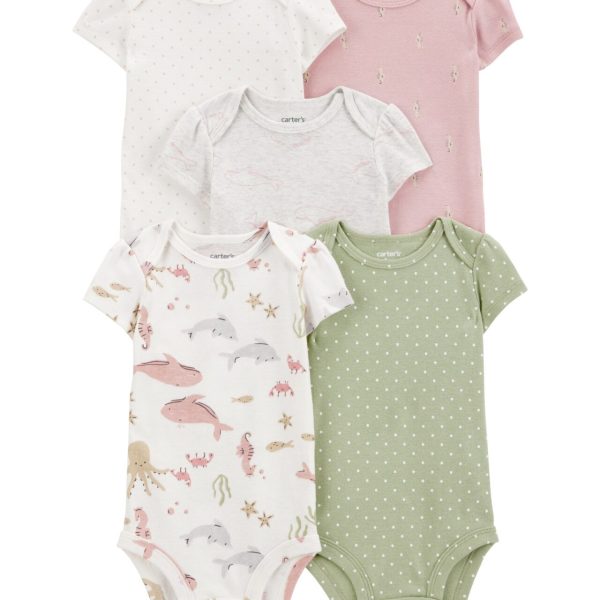 Body Carter’s de manga corta en algodón, diseño animales marinos