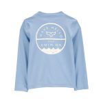 Traje de baño dos piezas con protección UPF 50+ en tonos de celeste - Image 2