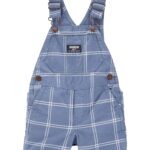Enterito corto OshKosh a cuadros en algodón con tirantes ajustables