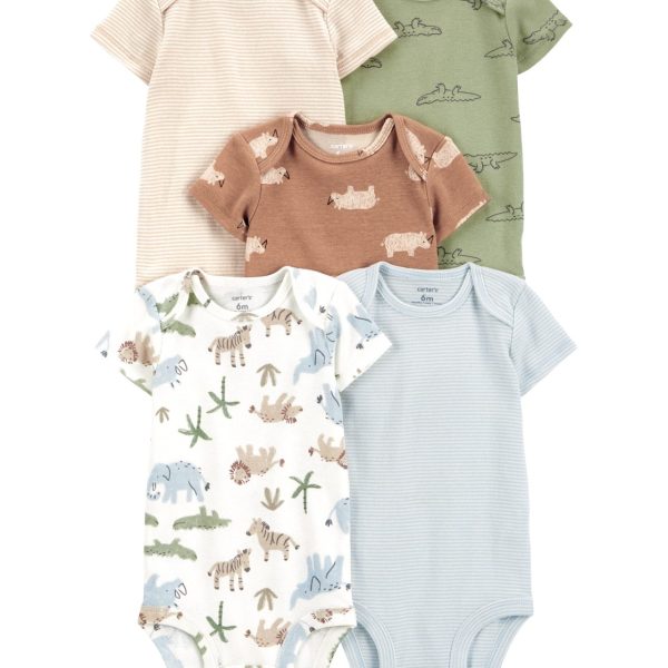 Body Carter’s de algodón manga corta, diseño safari