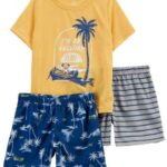 Pijama 3 piezas Carter's diseño vacaciones