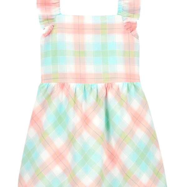 Vestido Carter’s sin mangas a cuadros con volados