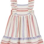 Vestido Carter’s sin mangas a rayas con volados