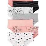 Pack x7 bombachas Carter's de algodón, diseño corazones