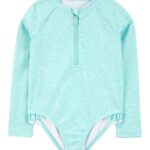 Malla una pieza manga larga con protección UPF 50+, diseño flores