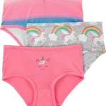 Pack x3 bombachas Carter's de algodón, diseño unicornio arcoíris