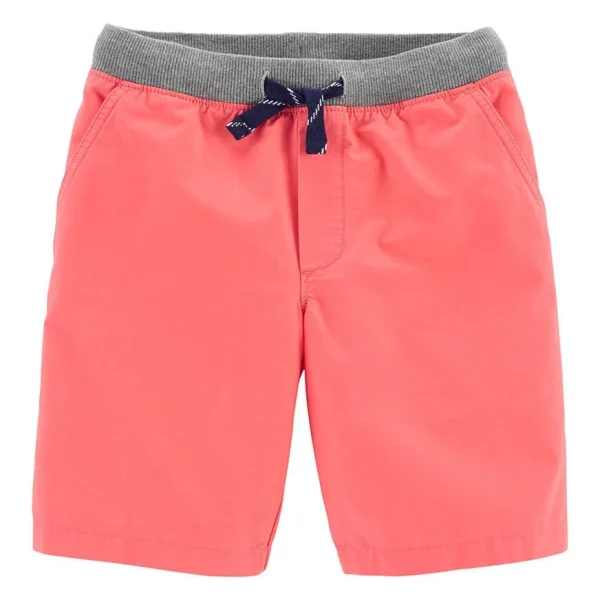 Short de baño con protección UPF50+, en rosa y gris con bolsillos