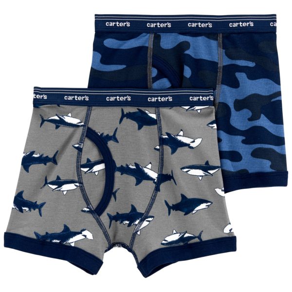 Pack x 2 calzoncillos boxer Carter's estampados de algodón