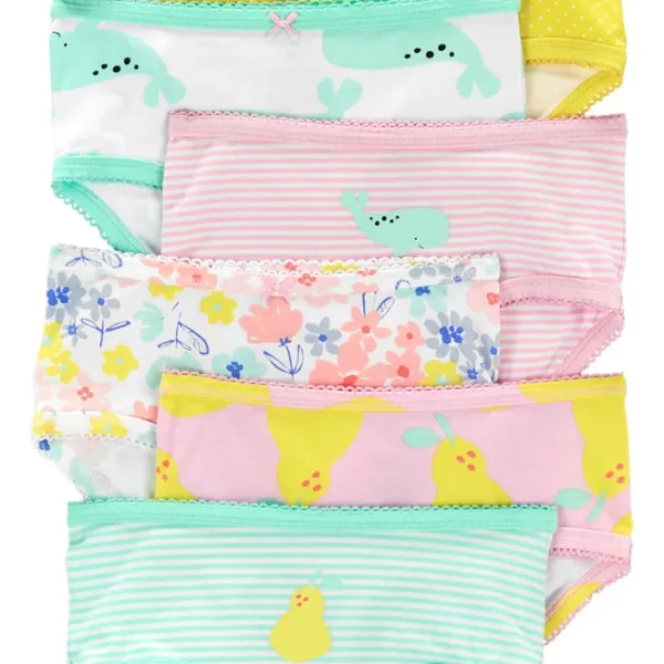 Pack x7 bombachas Carter's de algodón, diseños variados en rosa, amarillo y celeste