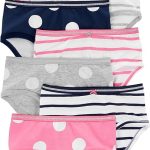 Pack x7 bombachas Carter's de algodón, diseño lunares y rayas