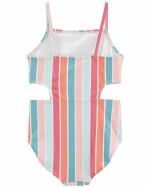 Malla de una pieza Carter's con protección UPF 50+ rayada, estilo trikini - Image 2