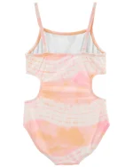 Malla de una pieza Carter's con protección UPF 50+ en rosado, estilo trikini - Image 2