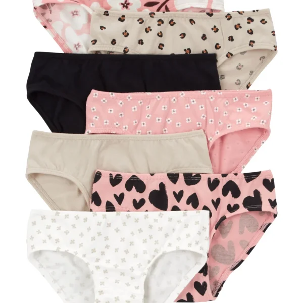 Pack x7 bombachas Carter's de algodón, diseños variados (8T)