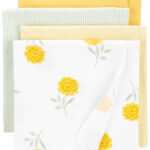 Pack x4 Mantas recibidoras Carter’s en tonos de amarillo