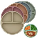 Plato de silicona redondo con divisiones  y ventozas antideslizantes - Image 2