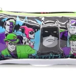 Cartuchera cilíndrica Batman con villanos, de PVC