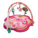 Gimnasio para bebé con juguetes removibles, diseño elefante rosa