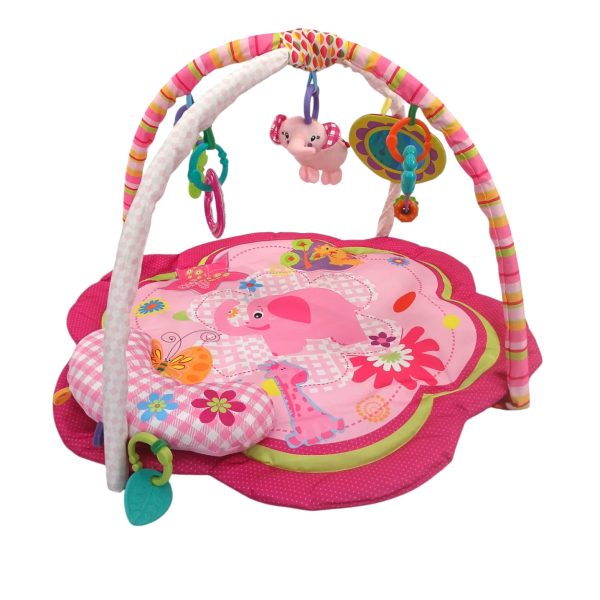 Gimnasio para bebé con juguetes removibles, diseño elefante rosa