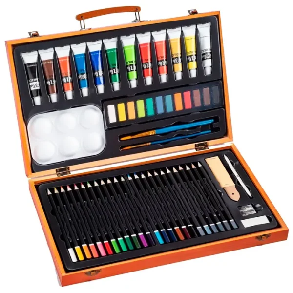 Valija Davinci De Madera 56 Piezas Técnicas Mixtas