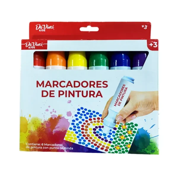 Marcadores Davinci Kids Punta Redonda Pack 6 Unidades