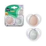 Pack x2 chupetes Tommee Tippee NightTime, brillo en la noche (0-6m)