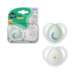 Pack x2 chupetes Tommee Tippee NightTime, brillo en la noche (0-6m) - Image 3