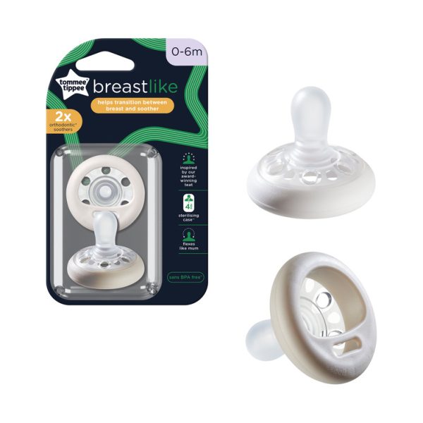 Pack x2 chupetes Tommee Tippee Breast like (0-6m)