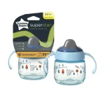 Vaso de aprendizaje Tommee Tippee SuperStar de 190ml color azul (+4m)