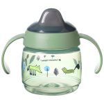 Vaso con asas Tommee Tippee Superstar de 190ml color verde (+4m)
