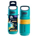 Botella Tommee Tippee Flip top straw, turquesa de 500ml (+18m)
