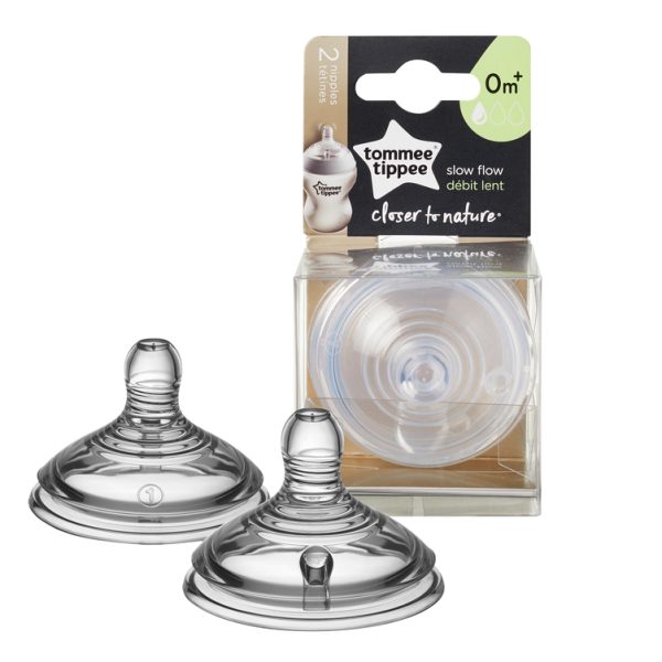 Pack x2 tetinas Tommee Tippee Closer to Nature, flujo lento (+0m)