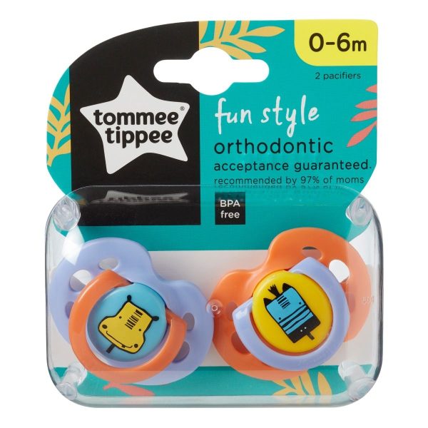 Pack x2 chupetes Tommee Tippee Fun style (0-6m)