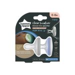 Pack x2 chupetes Tommee Tippee Like Breast Noche (0-6m)
