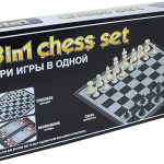 Chess set 3en1: Damas, Backgammon y Ajedrez