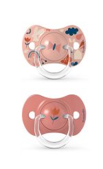 Pack x2 chupetes anatómicos Suavinex de silicona (6-18m) diseño Forest rosa