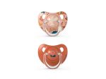 Pack x2 chupetes anatómicos Suavinex de silicona (+18m) diseño Forest rosa