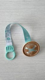 Clip cinta Suavinex para chupete, diseño Botón Memories verde - Image 3
