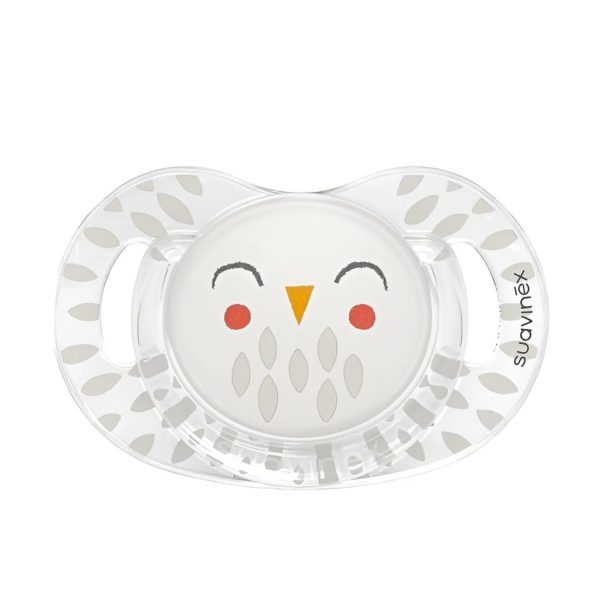 Chupete de silicona Suavinex SX Pro con tetina anatómica (+18m) diseño Bonhomia crema