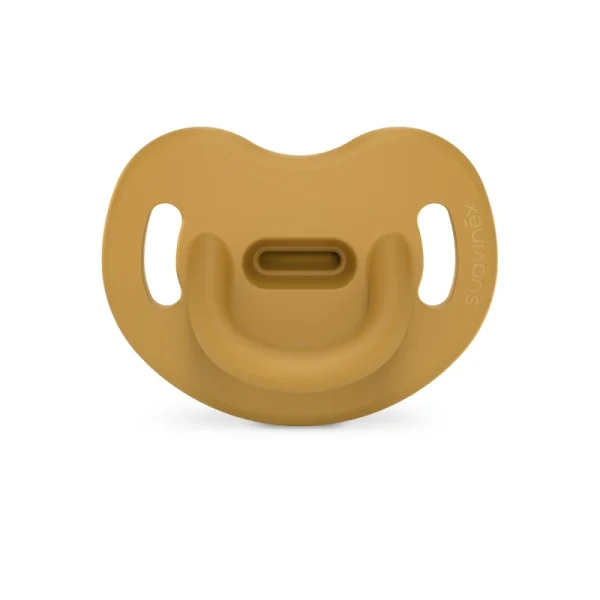 Chupete de silicona Suavinex Svnx Pro con tetina anatómica (0-6m) diseño Smoothie mostaza