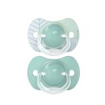 Pack x2 chupetes anatómicos Suavinex de silicona (+18m) diseño Dreams verde