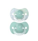 Pack x2 chupetes anatómicos Suavinex de silicona (+18m) diseño Dreams verde