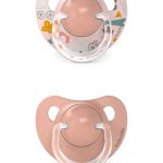 Pack x2 chupetes anatómicos Suavinex de silicona (6-18m) diseño Dreams salmón