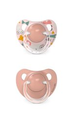 Pack x2 chupetes anatómicos Suavinex de silicona (6-18m) diseño Dreams salmón