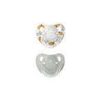 Pack x2 chupetes anatómicos Suavinex de silicona (6-18m) diseño Park gris
