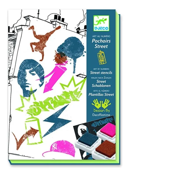 Kit de arte  Djeco - Plantillas callejeras
