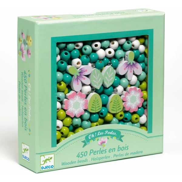 Set creación de joyería en madera de Djeco, Flores y Hojas