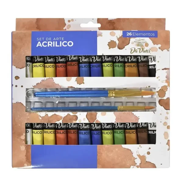 Set Arte DaVinci Acrílico (26 Piezas)
