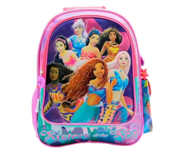 Mochila de La Sirenita, de espalda