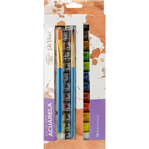 Set de Arte DaVinci Acuarela en pomo (14 piezas)