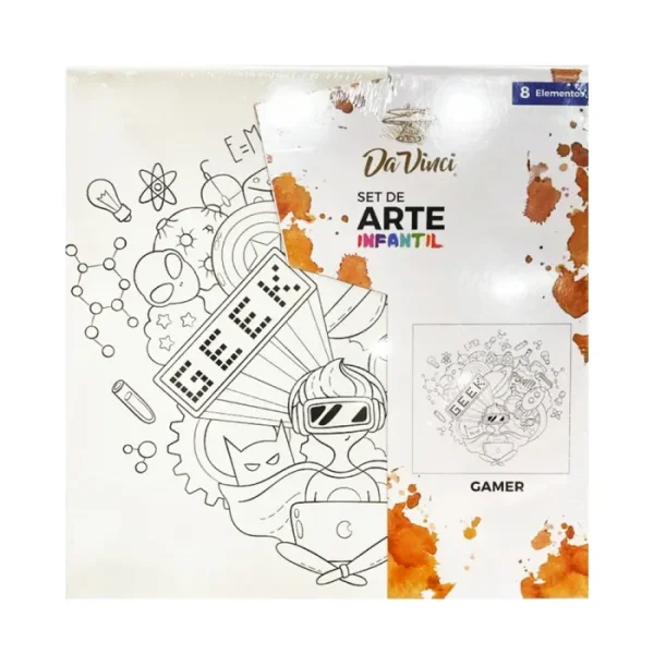 Set de Bastidor y pinturas DaVinci, diseño Gamer